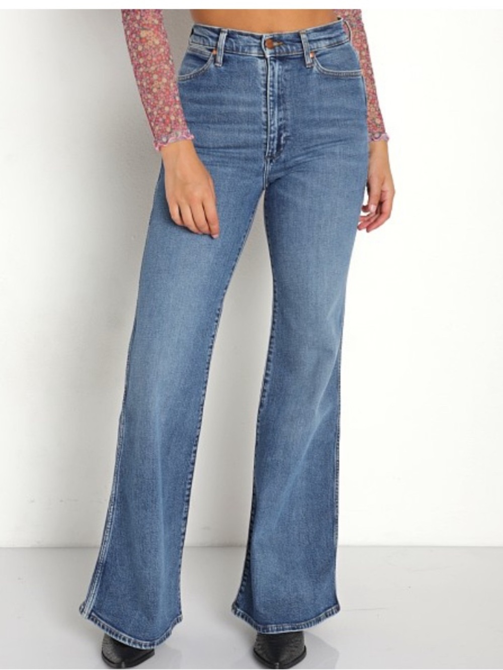 Wrangler Women's High-Rise Blue Flare Jeans